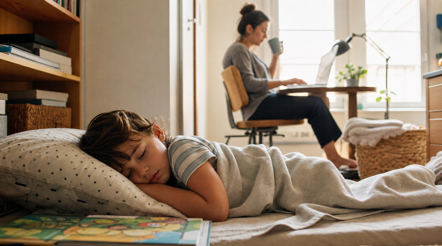Daytime naps and quiet rest both help shape the 24-hour sleep rhythm.