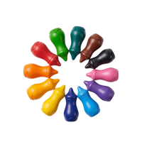 lalalark Washable Pure Beeswax Crayons, 12 Packs