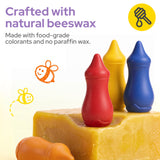 lalalark Washable Pure Beeswax Crayons, 12 Packs