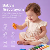 lalalark Washable Pure Beeswax Crayons, 12 Packs