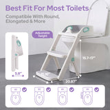 lalalark 2-in-1 Potty Training Seat with Step Stool Ladder, Green