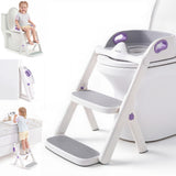 lalalark 2-in-1 Potty Training Seat with Step Stool Ladder, Purple