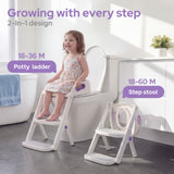lalalark 2-in-1 Potty Training Seat with Step Stool Ladder, Purple