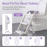 lalalark 2-in-1 Potty Training Seat with Step Stool Ladder, Purple