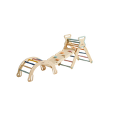 lalalark Pikler Triangle Climbing Fort Set, Multi-color