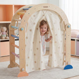 lalalark Pikler Triangle Climbing Fort Set, Multi-color