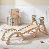 lalalark Pikler Triangle Climbing Fort Set, Multi-color