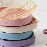lalalark 3-in-1 PPSU Stage-Based Baby Plate & Feeding Set, Oat Milk