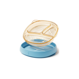 lalalark 3-in-1 PPSU Stage-based Baby Plate & Feeding Set, Sea Salt Blue