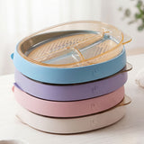 lalalark 3-in-1 PPSU Stage-Based Baby Plate & Feeding Set, Sea Salt Blue
