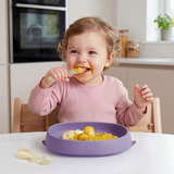 lalalark 3-in-1 Stage-Based PPSU Feeding Set with Spoon & Fork, Iris Lilac