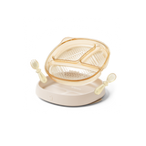 lalalark 3-in-1 Stage-Based PPSU Feeding Set with Spoon & Fork, Oat Milk